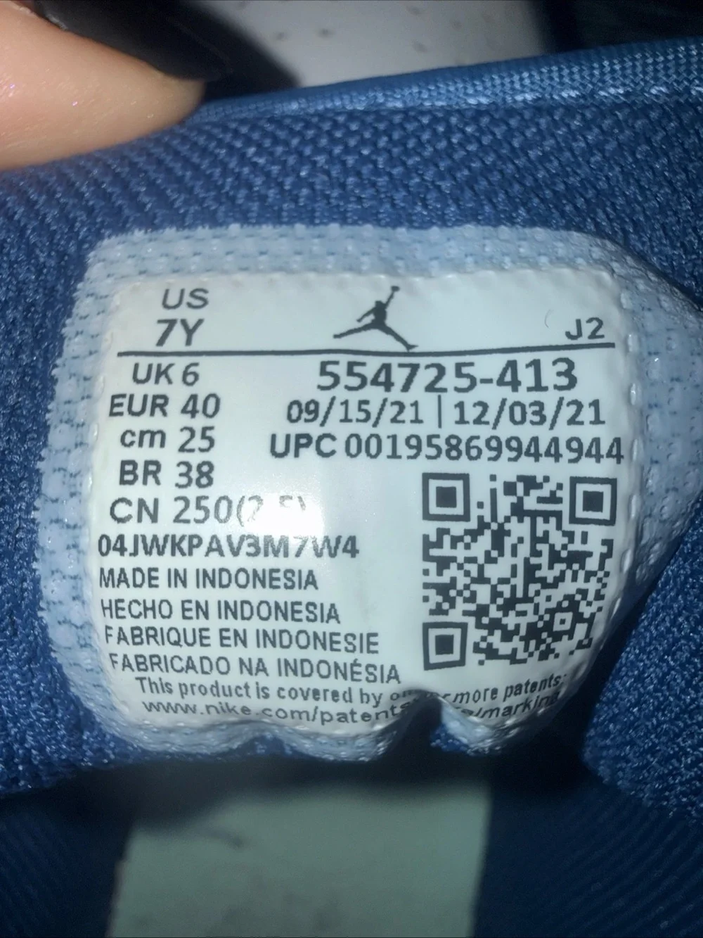 Nike Air Jordan 1 Mid Blue Mint Youth Size 7Y Basketball Sneakers Athletic Shoes